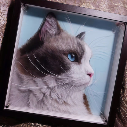 Layered Glass Portrait - Personalized 3D Pet Art - PetLouvre