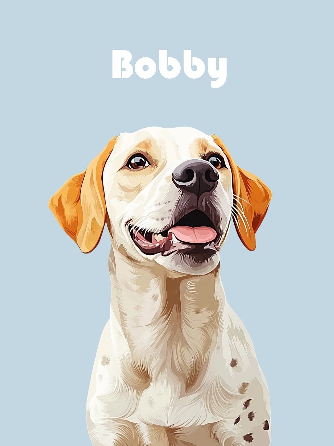 simple line custom dog portrait