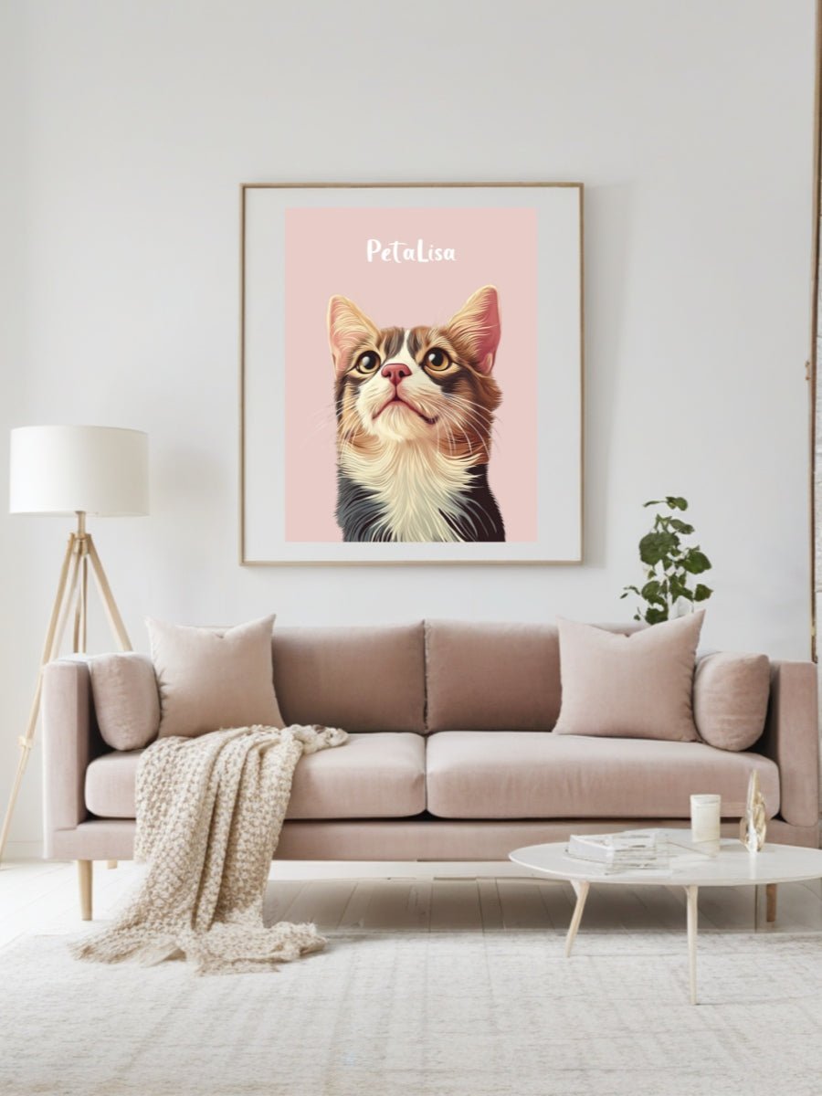 minimalist style custom pet artwork