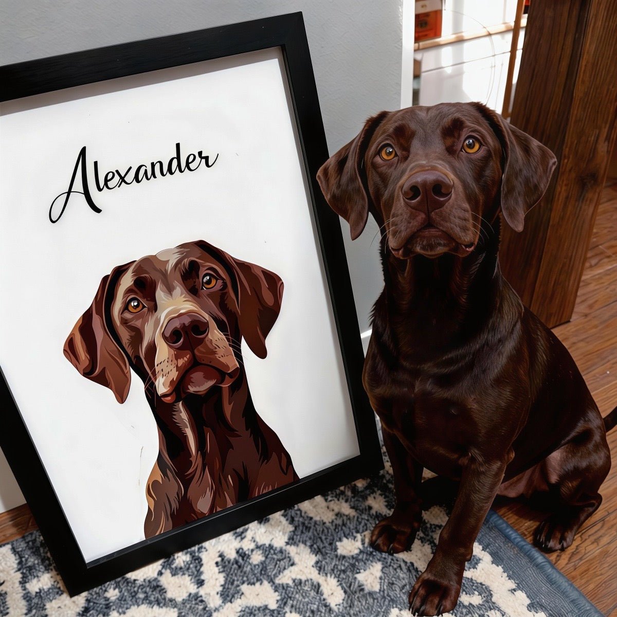 minimalist pet portrait custom artwork