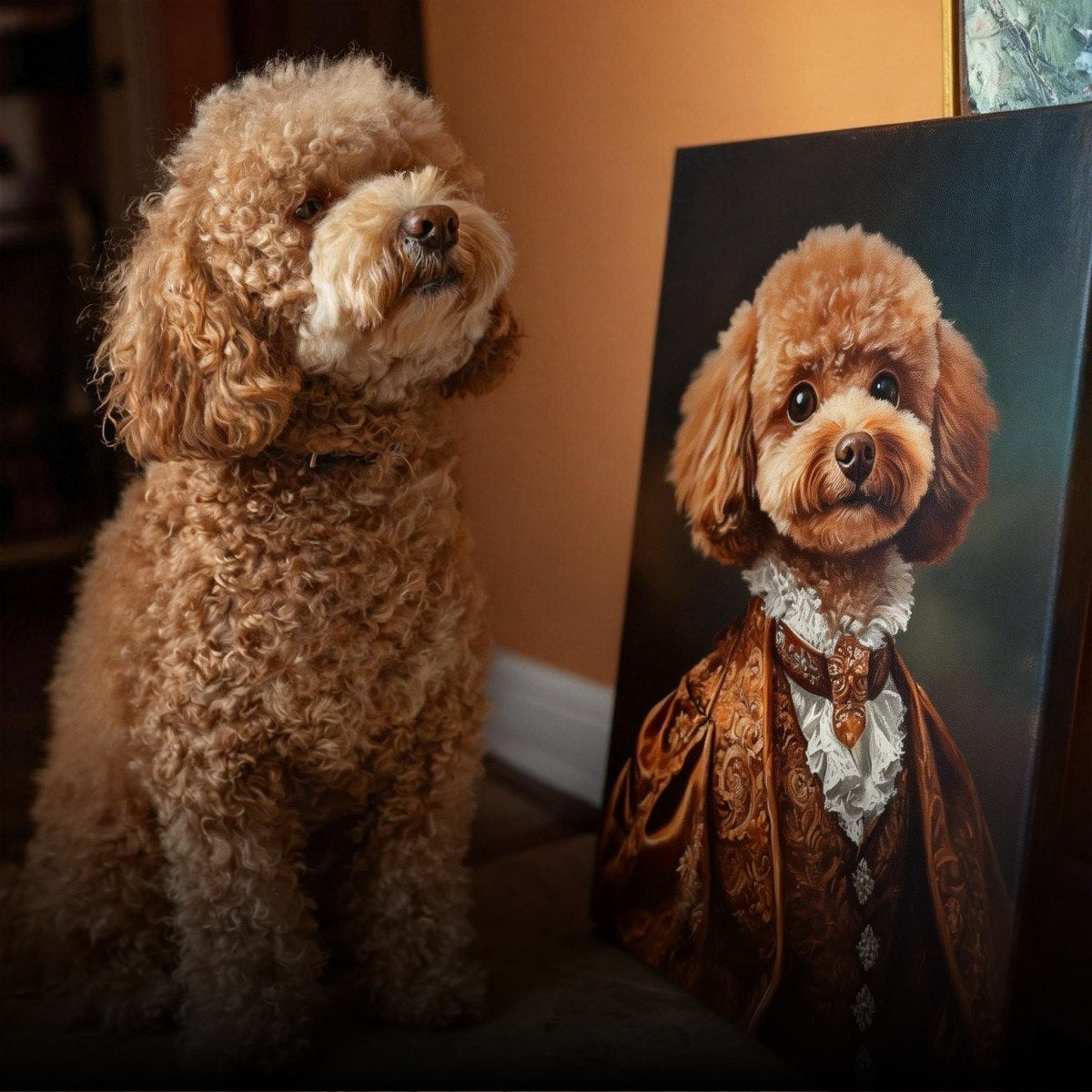 modern digital dog portrait as unique dog gifts