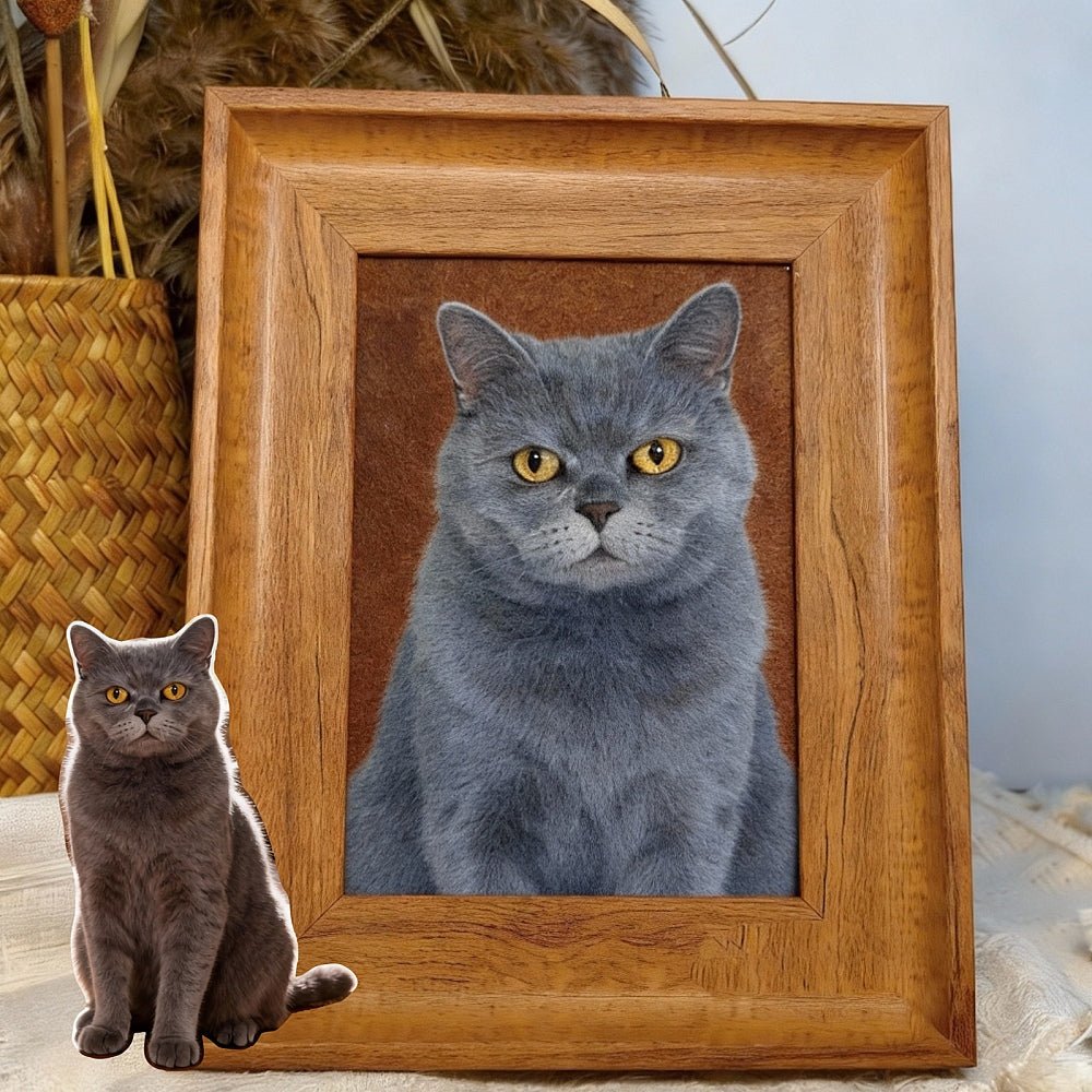 needle felt pet portrait custom artwork