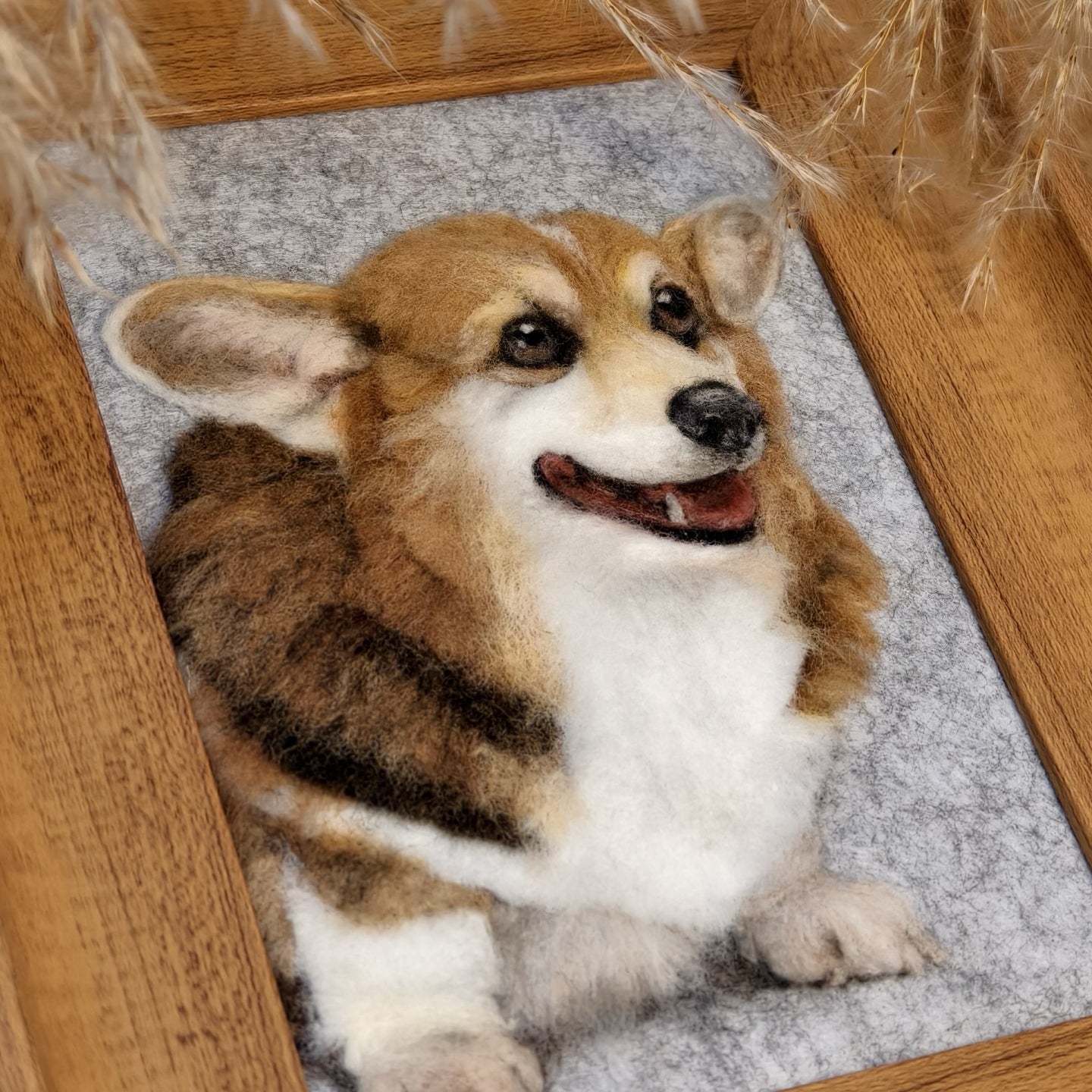 custom needle felted pet portrait handmade