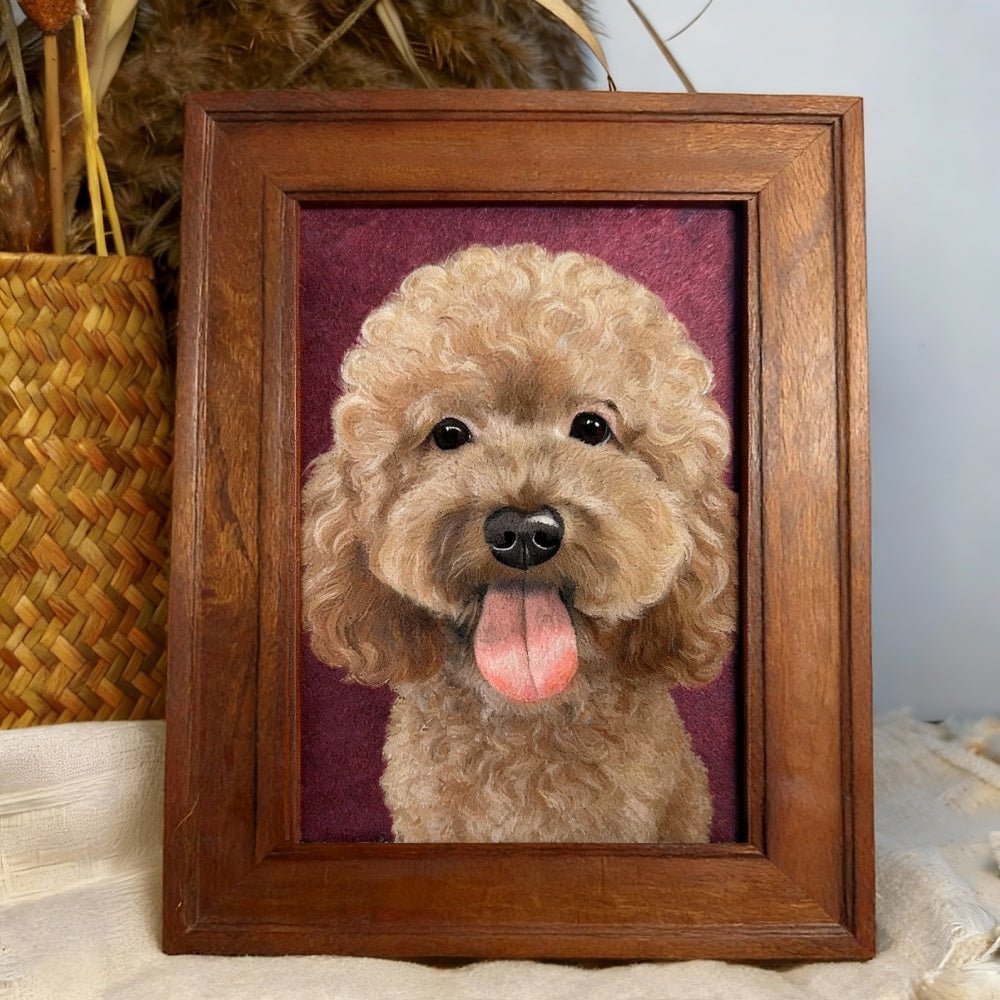needle felt custom pet portrait realistic