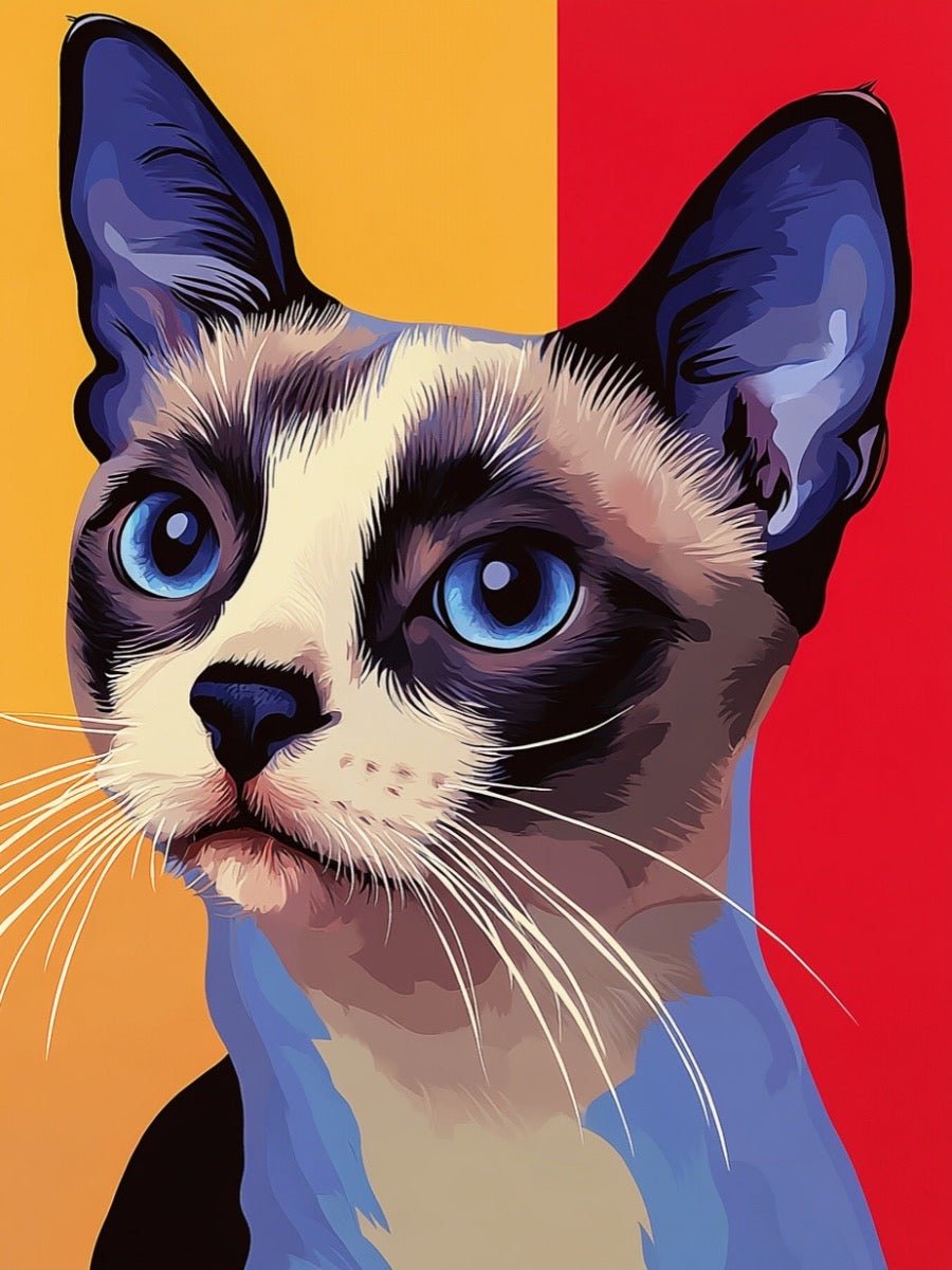 pop art custom cat portrait artwork