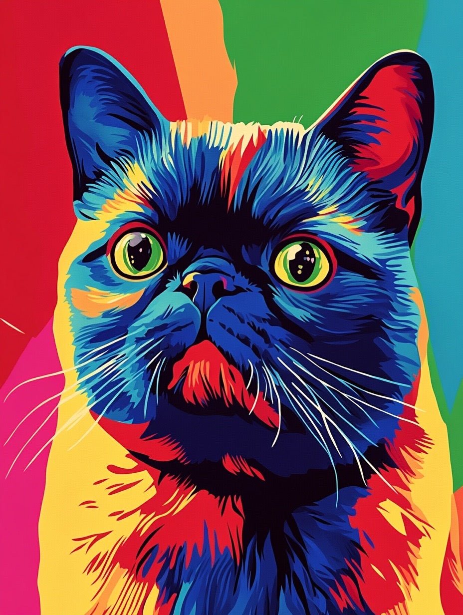 custom pet portrait graphic pop art design