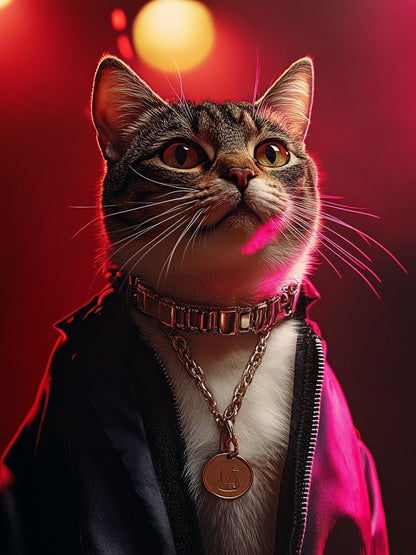 custom pet portrait rapper outfit style
