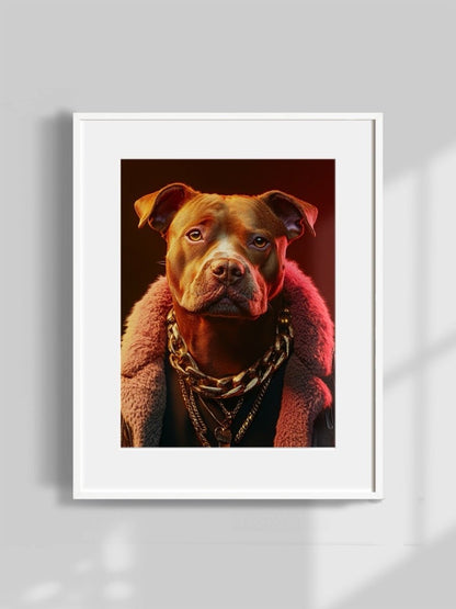 rap style custom pet portrait