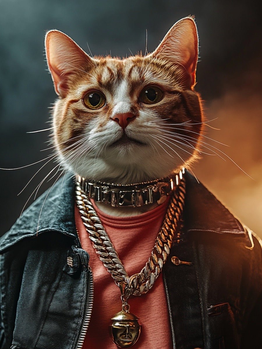 custom pet portrait urban music style