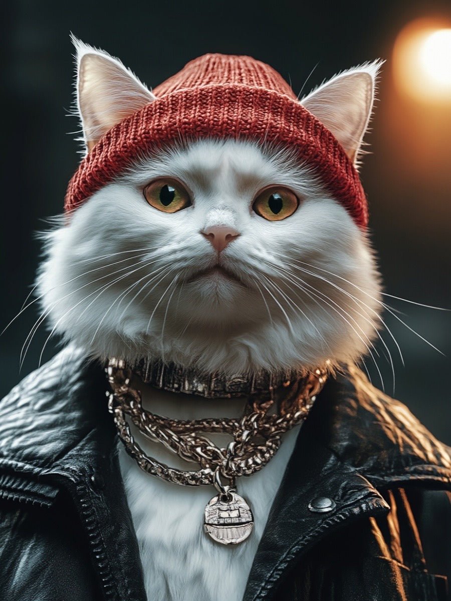 rapper custom cat portrait artwork