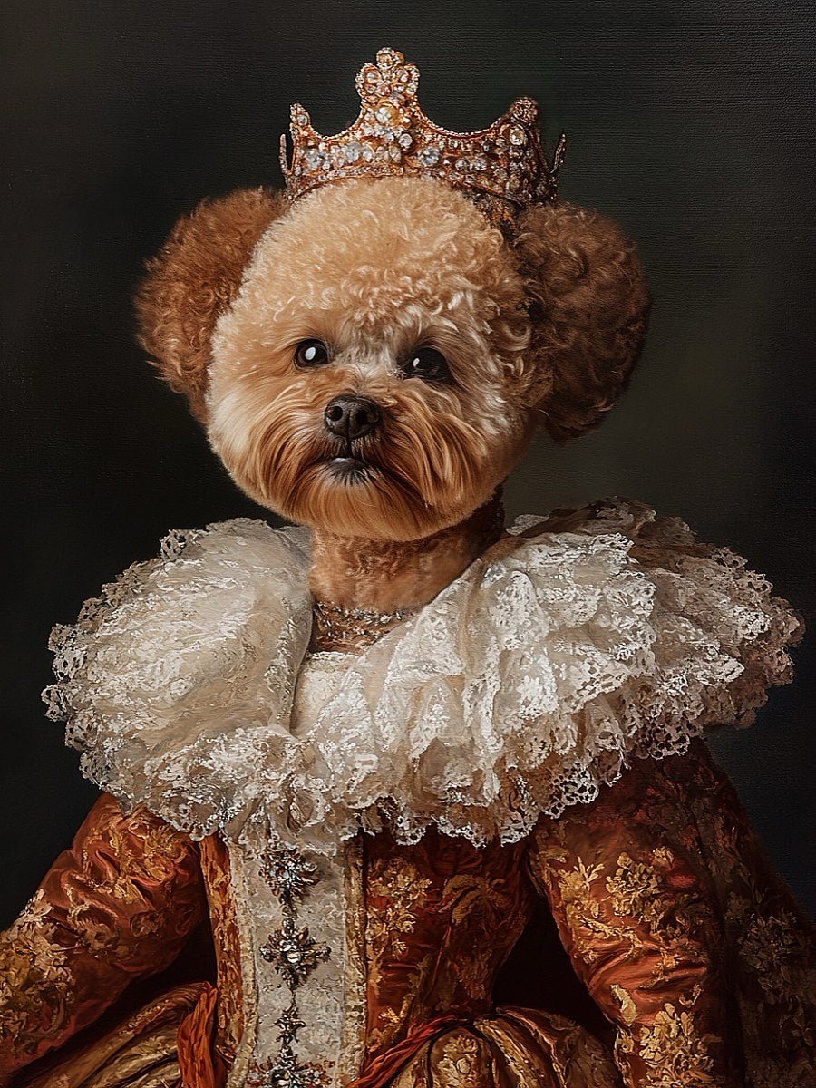 detailed royal pet portrait from customer photo