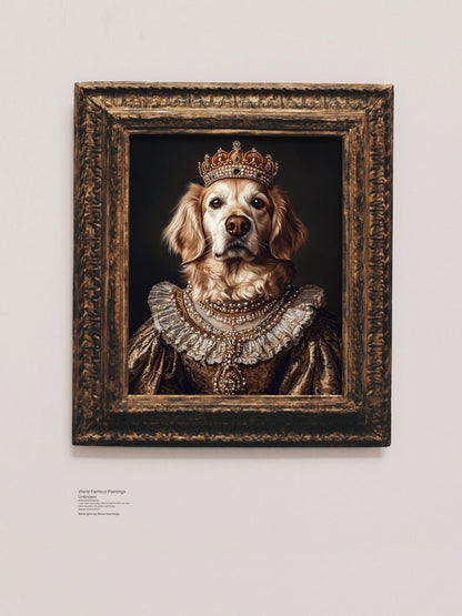 custom royal pet portrait artwork for wall decor