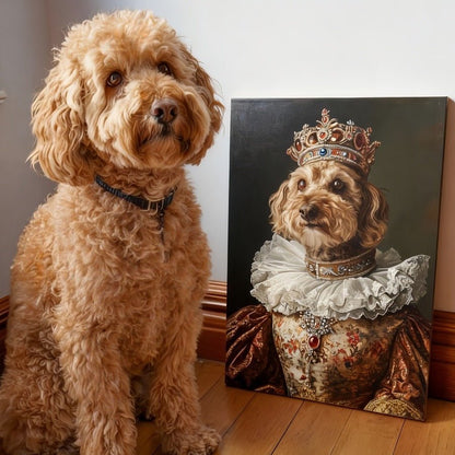 royal pet portrait for dog lovers gift