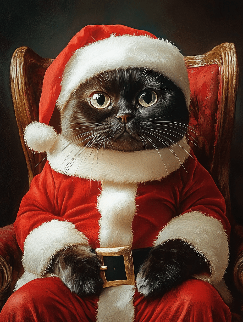 Santa Paws - Custom Pet Portrait - PetLouvre
