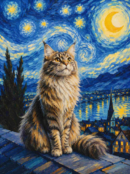 Starry Night – Starry Night Pet Portrait - PetLouvre
