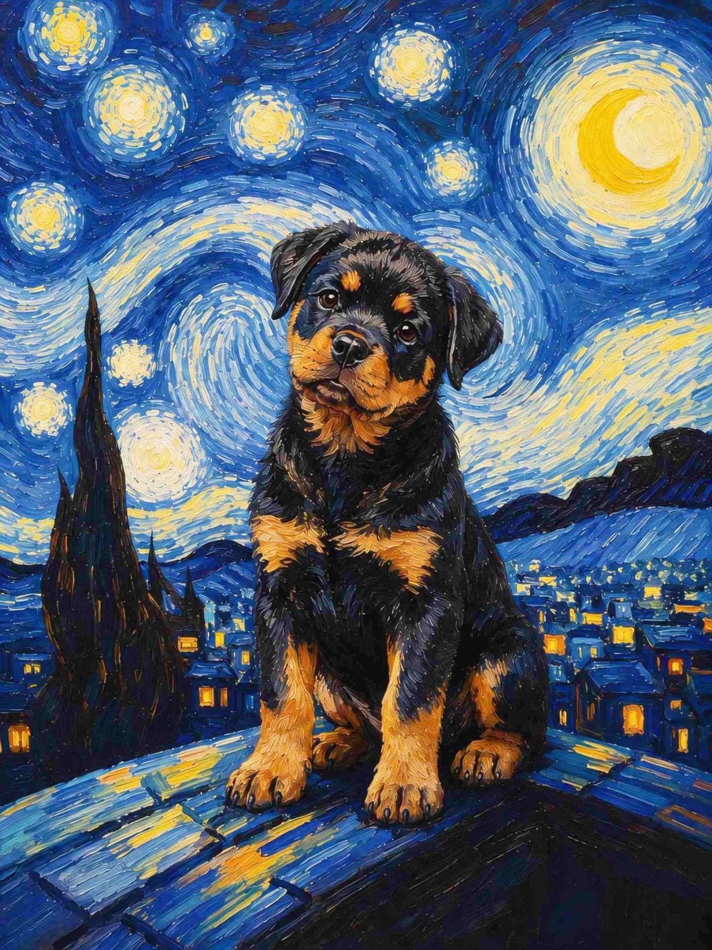 Starry Night – Starry Night Pet Portrait - PetLouvre
