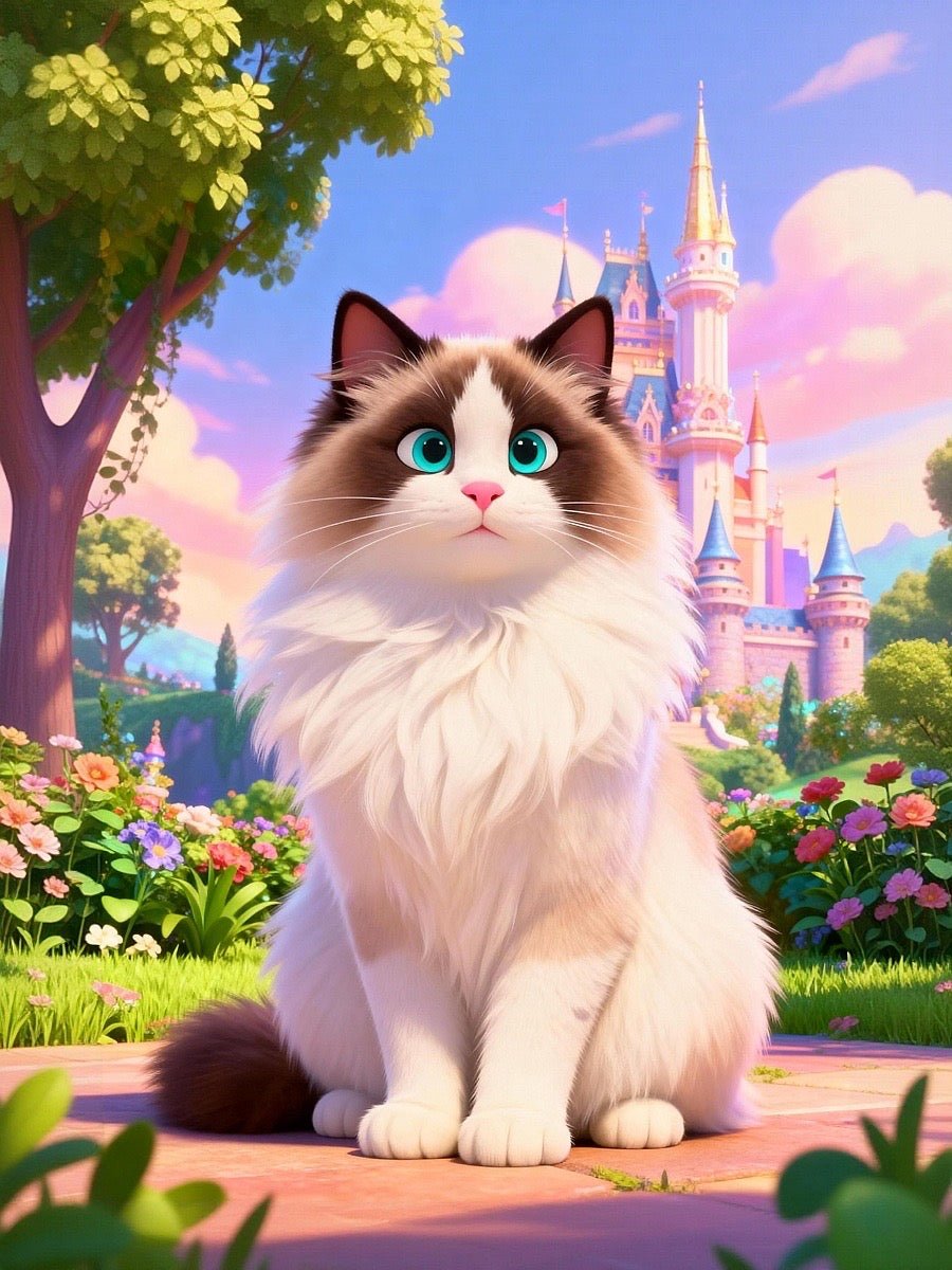 custom pet portrait fairy tale style