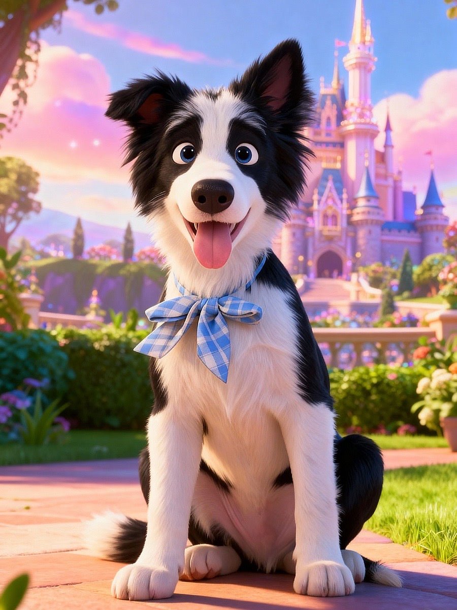 dreamy storybook custom dog portrait
