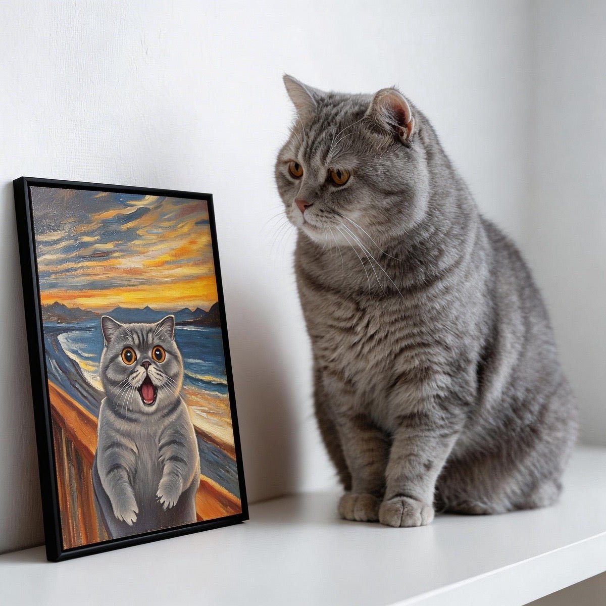 custom expressionist pet portrait dramatic style