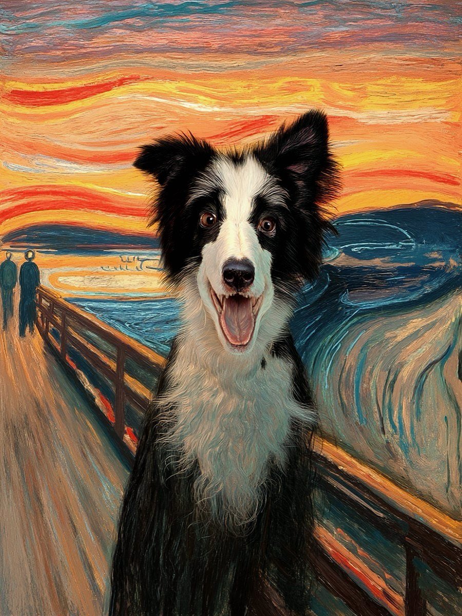 bold expressionist custom pet artwork