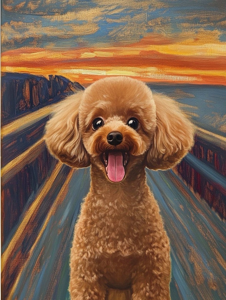 custom pet portrait vivid colors dramatic effect