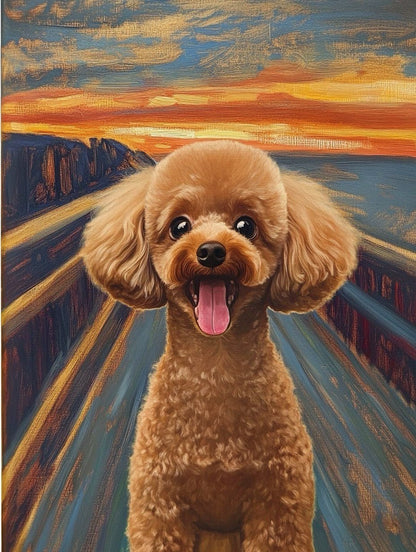 custom pet portrait vivid colors dramatic effect