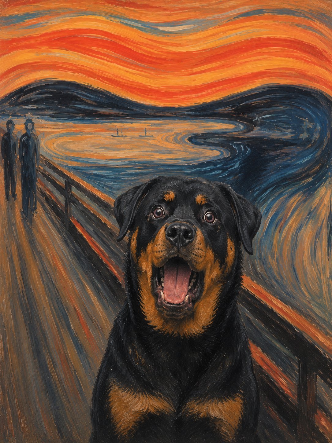 The Scream of Pet – Custom Expressionist Pet Portrait - PetLouvre