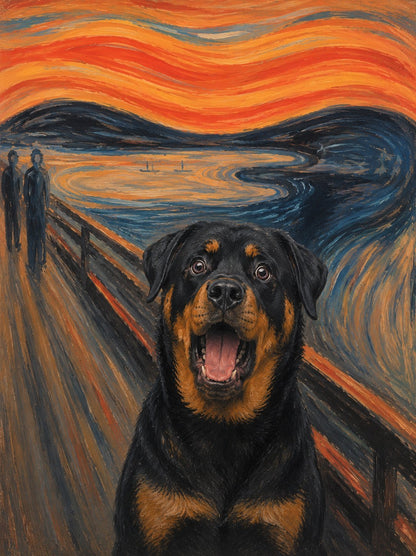 The Scream of Pet – Custom Expressionist Pet Portrait - PetLouvre