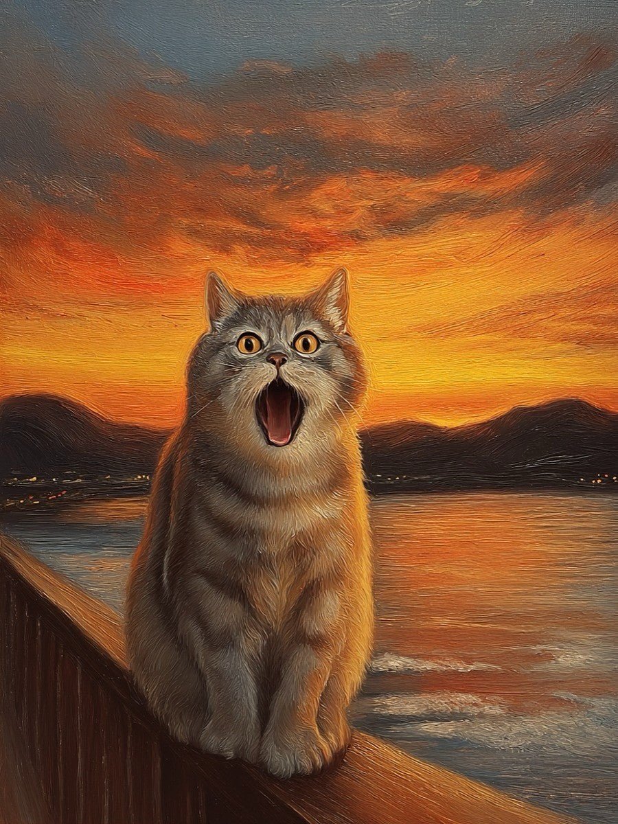 expressionist pet portrait custom artwork bold colors