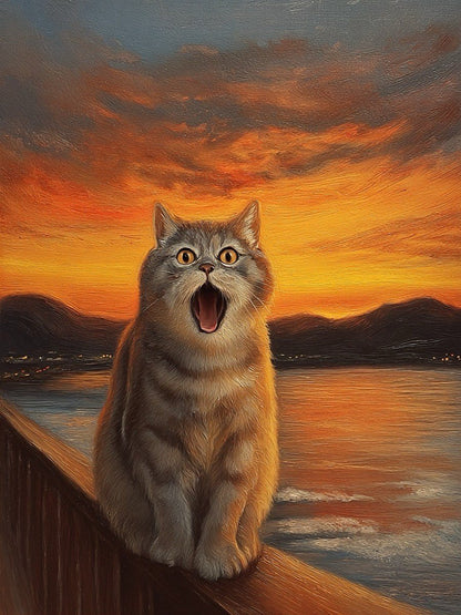 expressionist pet portrait custom artwork bold colors