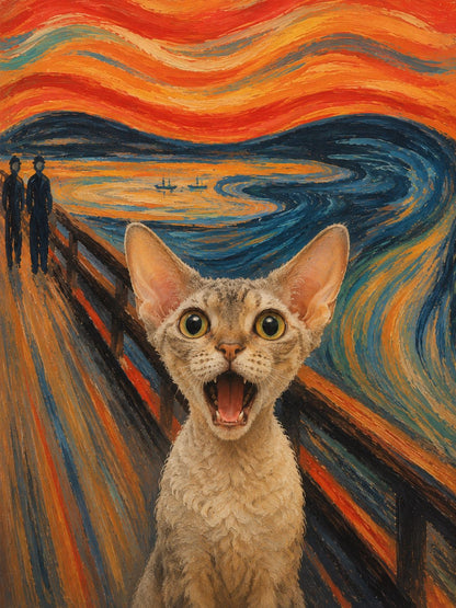 The Scream of Pet – Custom Expressionist Pet Portrait - PetLouvre