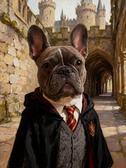 custom pet portrait magical wizard theme