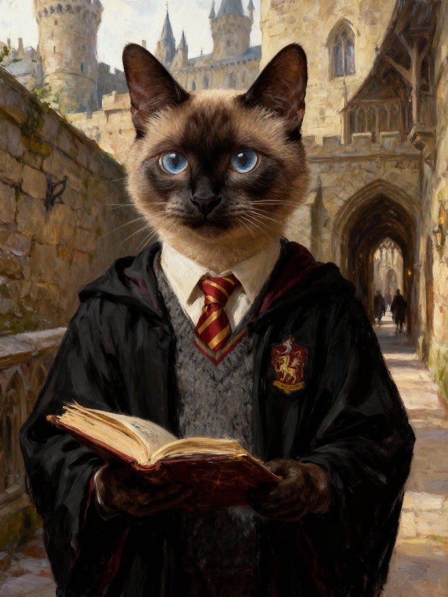 wizard custom cat portrait artwork