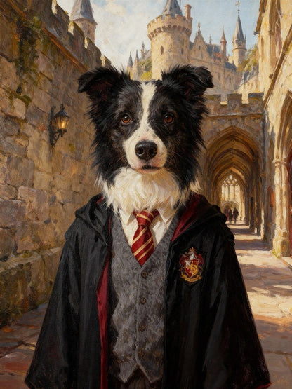 custom pet portrait wizard costume