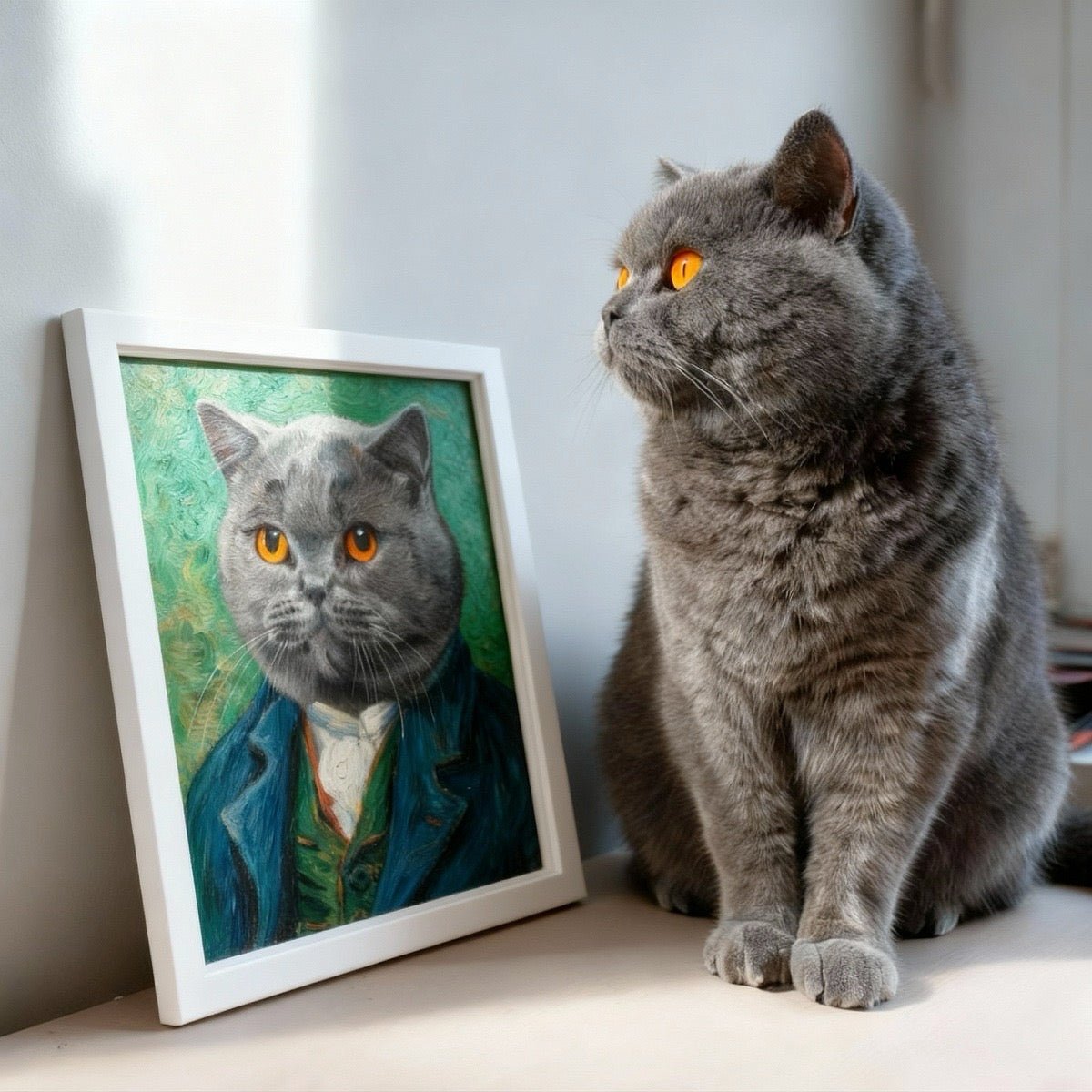 custom van gogh style pet portrait oil painting