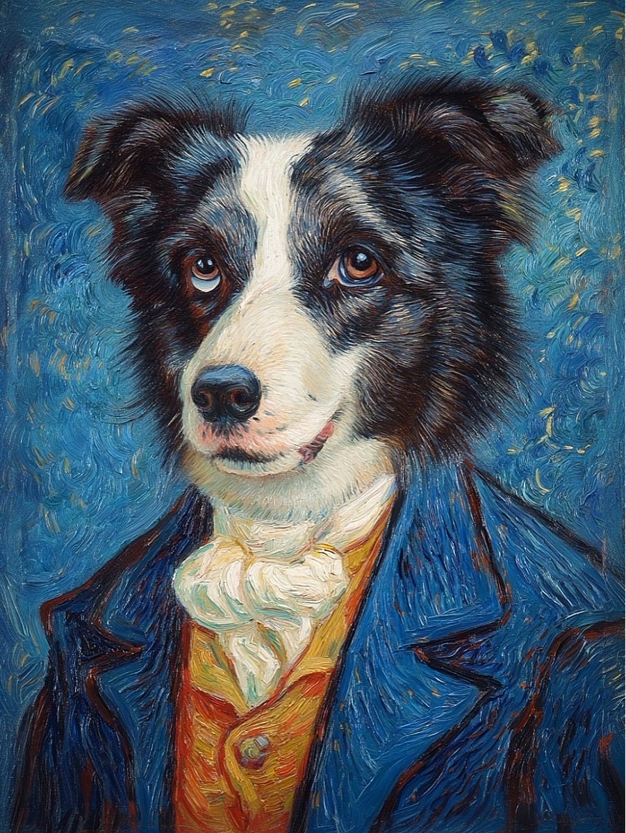 Van Growl – Custom Van Gogh Style Pet Portrait