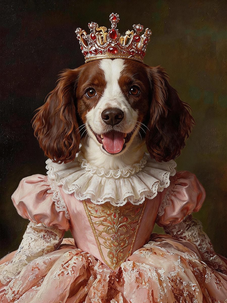 Young Crown - Prince/Princess Pet Portrait - PetLouvre