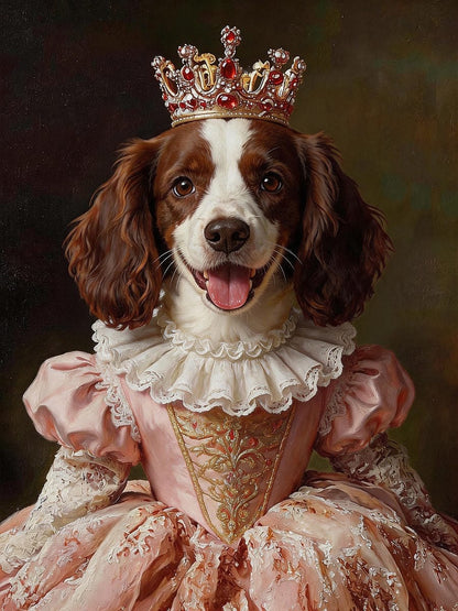 Young Crown - Prince/Princess Pet Portrait - PetLouvre