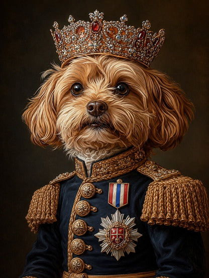 Young Crown - Prince/Princess Pet Portrait - PetLouvre