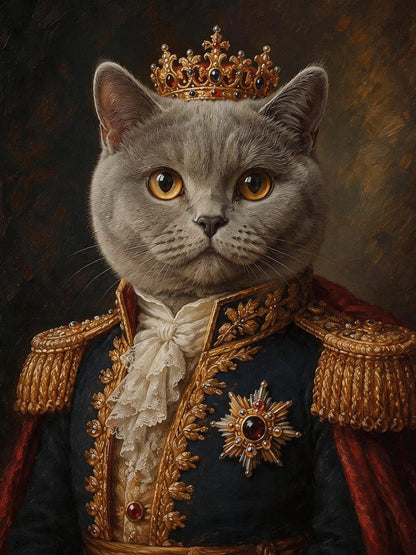 Young Crown - Prince/Princess Pet Portrait - PetLouvre