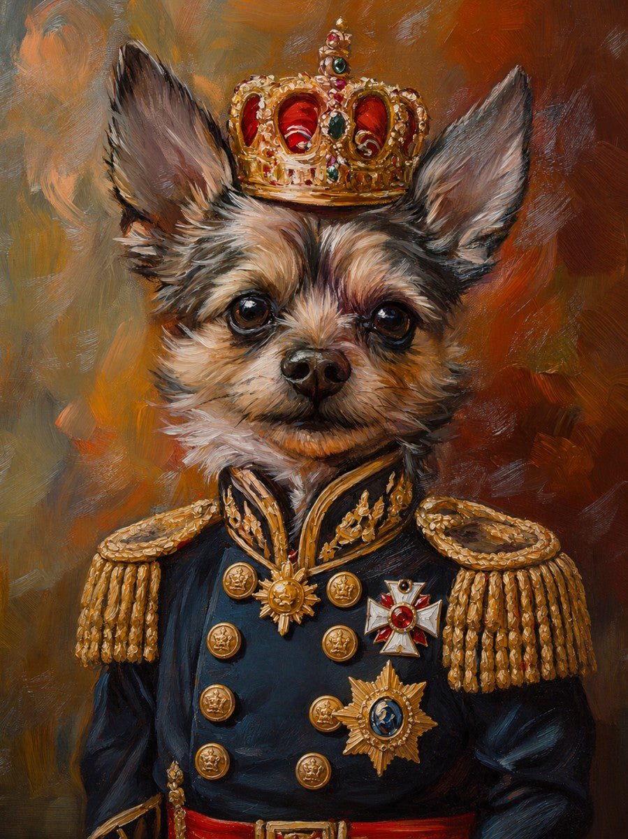 Young Crown - Prince/Princess Pet Portrait - PetLouvre