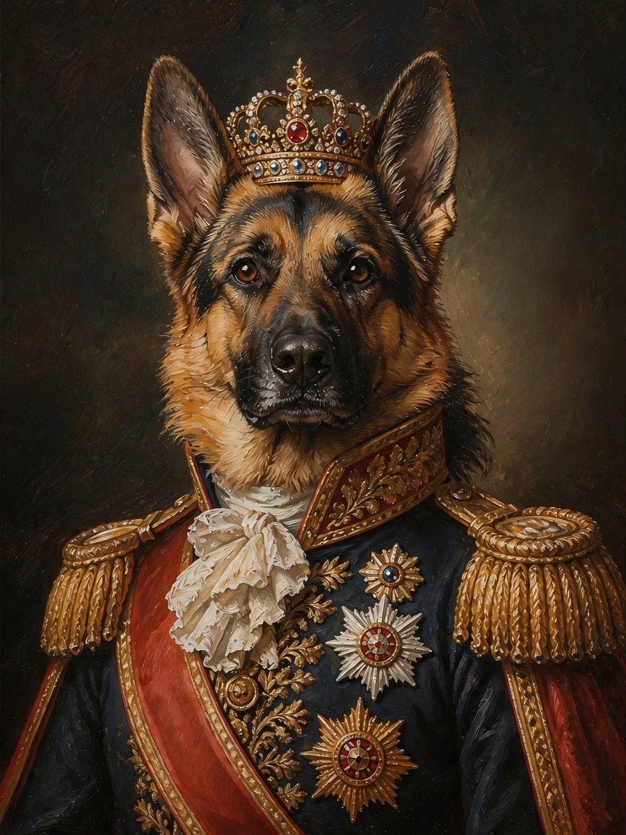 Young Crown - Prince/Princess Pet Portrait - PetLouvre
